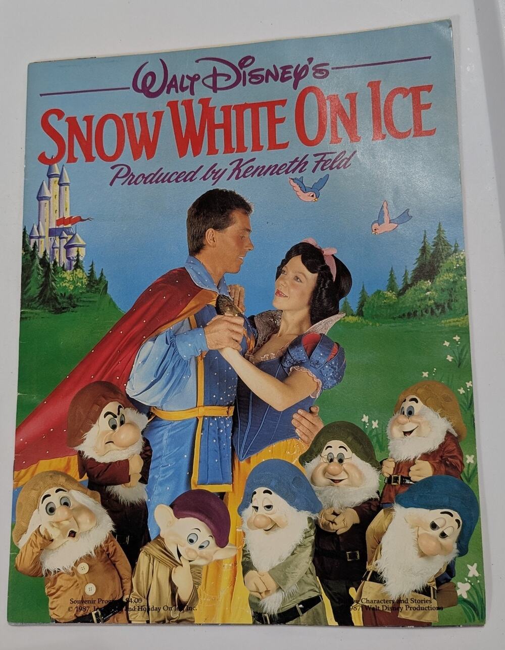 Disney Snow White On Ice Program 1987 w Stickers Complete Vintage Souvenir